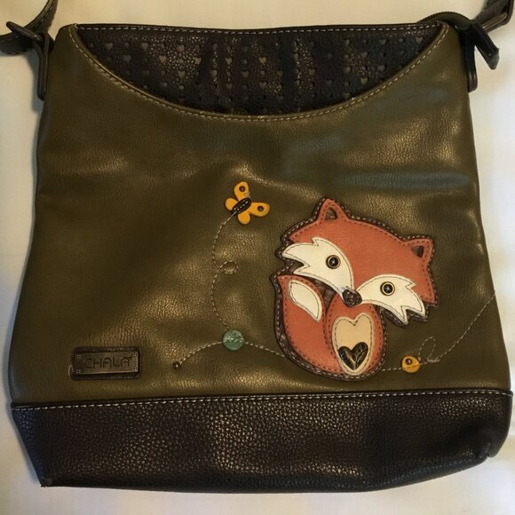 Charming Chala Foxy Fox Woodland Medium Crossbody Bag Handbag Purse - Picture 2 of 11
